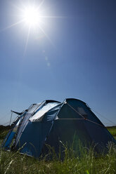 Germany, Bavaria, View of tent on grass - MAEF007213