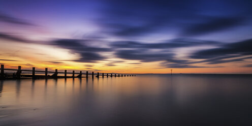 UK, Scotland, Edinburgh, Portobello, Sunset at beach - SMAF000166