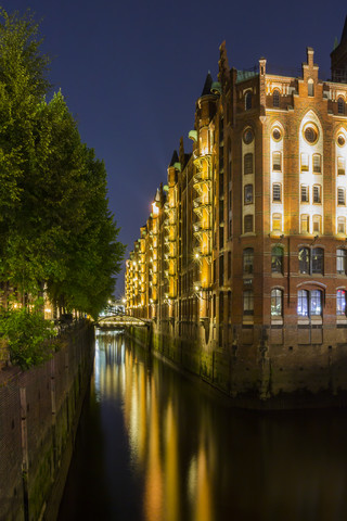Deutschland, Hamburg, Blick auf den Hollandischen Bach, lizenzfreies Stockfoto
