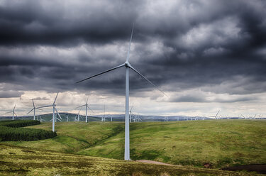 United Kingdom, Scotland, View of wind turbine at Dunbar - SMAF000159