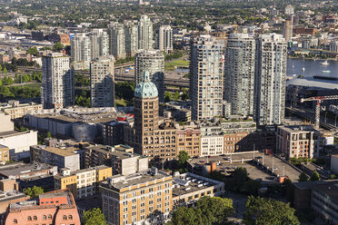 Canada, British Columbia, Vancouver, View of skyscrapers with Sun Tower - FOF005167