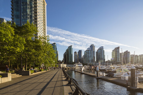 Kanada, Britisch-Kolumbien, Vancouver, Yachthafen am Harbour Green Park, lizenzfreies Stockfoto