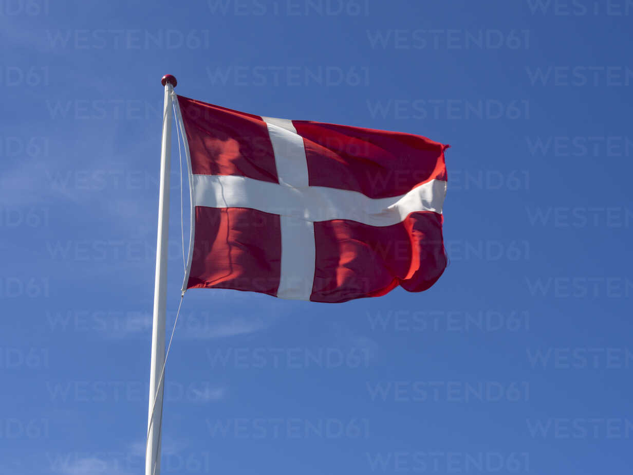 Dänemark, Ansicht der dänischen Flagge, lizenzfreies Stockfoto