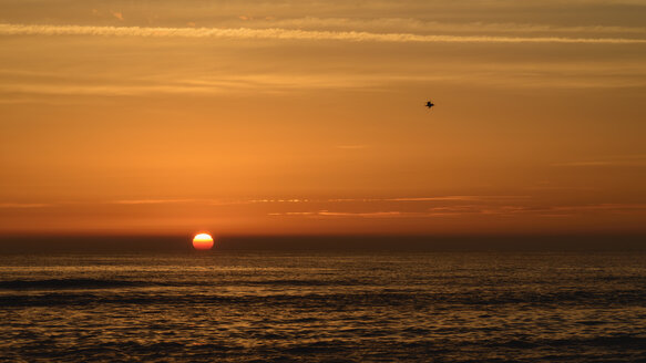 Denmark, Sunset at beach - HHEF000049