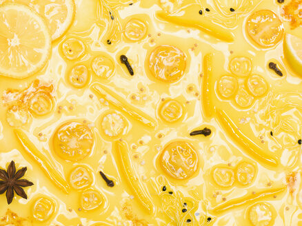 Oberfläche der gelben Sauce, Nahaufnahme - CHF000065