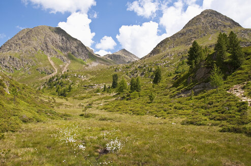 Italien, Südtirol, Pustertal, Antholz-Obertal, Staller-Sattel, Grenze zu Österreich - UM000633