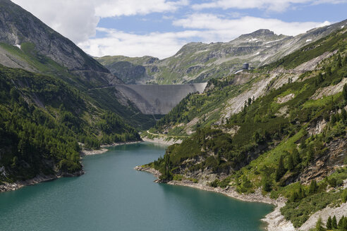 Österreich, Kärnten, Obere Tauern, Maltatal, Stausee Galgenbichl und Koelnbreinsperre - SIEF004373