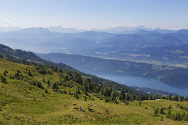 Austria, Carinthia, Nock Mountains, Millstaetter Alpe, view to Millstaetter See - SIEF004368