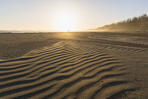 Kanada, Britisch-Kolumbien, Vancouver Island, Pacific Rim National Park Reserve of Canada, Long Beach bei Sonnenaufgang, lizenzfreies Stockfoto