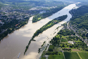 Germany, North Rhine-Westphalia, River Rhine at Bad Honnef, aerial photo - CSF019946