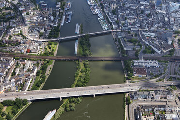Germany, Rhineland-Palatinate, Moselle River at Koblenz, aerial photo - CSF019954