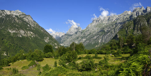 Albanien, Valbona-Nationalpark, Berggipfel des Valbona-Tals - ES000536