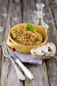 Madras-Curry mit Basmati-Reis und Brot - ODF000495