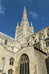 Vereinigtes Königreich, England, Norwich, Außenansicht der Kathedrale - EL000451