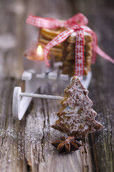 Gingerbread with miniature sledge, cinnamon stars and candle - ODF000509