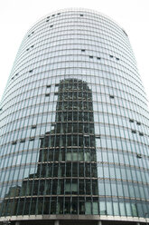 Germany, Berlin, headquarter of Deutsche Bahn at Potsdam Square reflecting Kollhoff-Tower - MYF000026