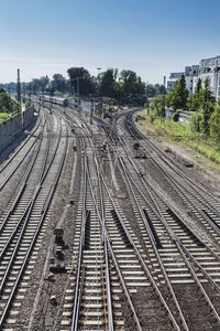 Deutschland, Ulm, Eisenbahnschienen - HAF000232