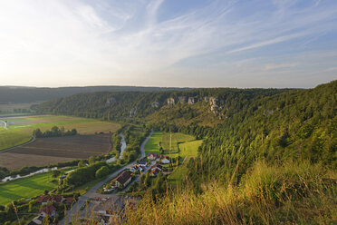 Germany, Bavaria, Altmuehl valley, view from Hotel Arnsberg - LB000321