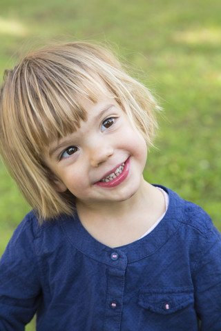 Germany, Baden-Wuerttemberg, portrait of little girl stock photo