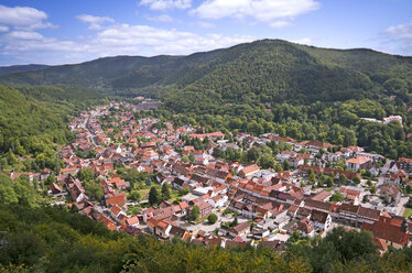 Deutschland, Niedersachsen, Harz, Blick auf Bad Lauterberg - ALEF000083