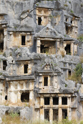 Turkey, Lycia, Lycian Coast, Myra, Lycian Rock Tombs - SIEF004503