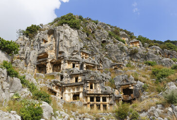 Turkey, Lycia, Lycian Coast, Myra, Lycian Rock Tombs - SIEF004504