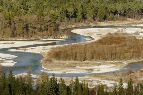 Deutschland, Bayern, Pupplinger Au, Blick von Schlederloh zur Isar - LB000334