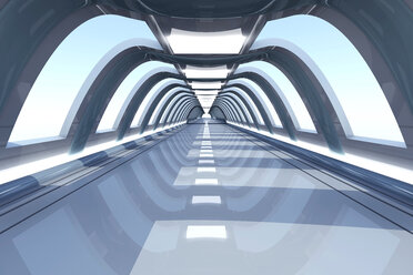 Architecture visualization of an empty hallway, 3D rendering - SPCF000007
