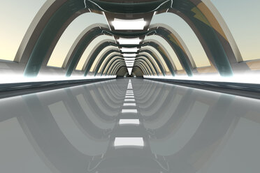 Architecture visualization of an empty hallway, 3D rendering - SPCF000005