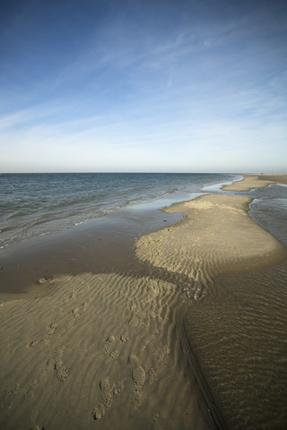 Holland, Westenschouwen, Küste, Nordsee, Ebbe, lizenzfreies Stockfoto