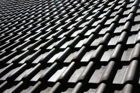 Tiled roof stock photo