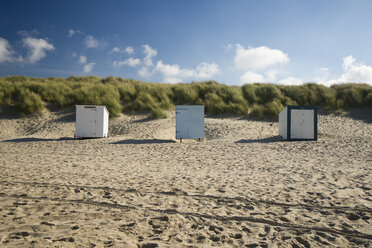 Netherlands, Holland, Zeeland district, Domburg, three beach huts - MYF000064