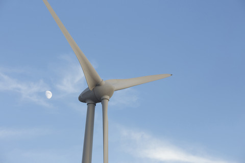 Spanien, Andalusien, Cádiz, Teil einer Windkraftanlage, lizenzfreies Stockfoto