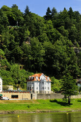 Germany, Saxony, Rathen, Villa at River Elbe - BT000166