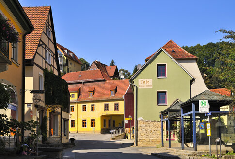 Deutschland, Sachsen, Stadt Wehlen, Stadtbild - BT000242