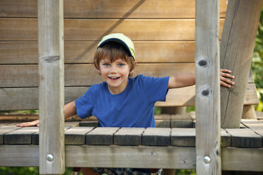 Portrait of smiling little boy at playground - RDF001228