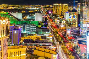 USA, Nevada, Las Vegas at night - ABAF001041