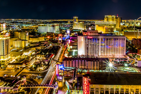 USA, Nevada, Las Vegas bei Nacht, lizenzfreies Stockfoto