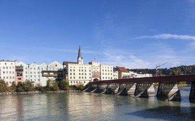 Deutschland, Bayern, Oberbayern, Wasserburg am Inn, Brucktor oder Stadttor an der Torbrücke - AMF001055