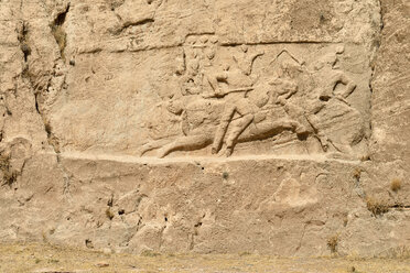 Iran, achämenidische Nekropole Naqsh-e Rostam, sassanidisches Relief des Triumphes von König Shapur II. - ES000682