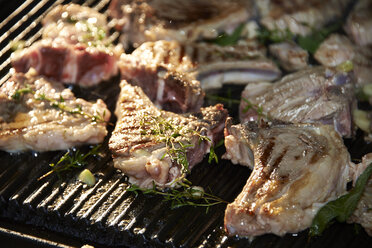 Marinierte Lammkoteletts auf dem Barbecue-Grill - SRSF000315