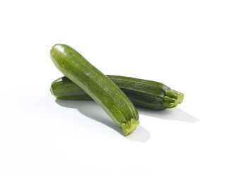 Two courgettes, studio shot - SRSF000258
