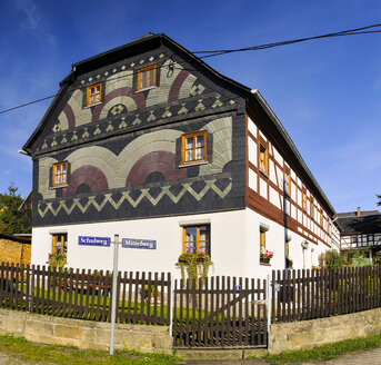 Deutschland, Sachsen, Sebnitz, Ortsteil Saupsdorf, Historisches Oberlausitzer Haus - BT000180