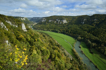 Deutschland, Baden Württemberg, Blick vom Eichfelsen auf das Donautal - ELF000591