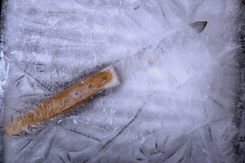 Frozen knife in ice block - AWDF000721