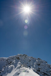 Switzerland, Arosa, snowcapped mountain - AWDF000725