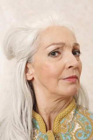 Germany, Dusseldorf, Senior woman , portrait stock photo