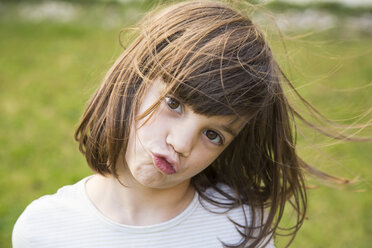 Portrait of little girl pouting - LVF000316