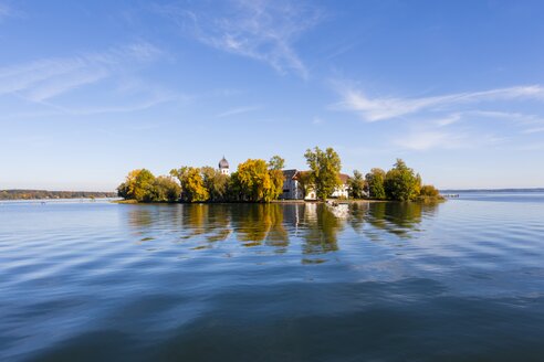 Germany, Bavaria, Upper Bavaria, Chiemgau, View of Frauenchiemsee Island - AMF001160