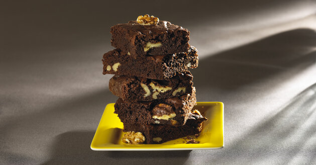 Stack of brownies with walnuts - SRSF000383